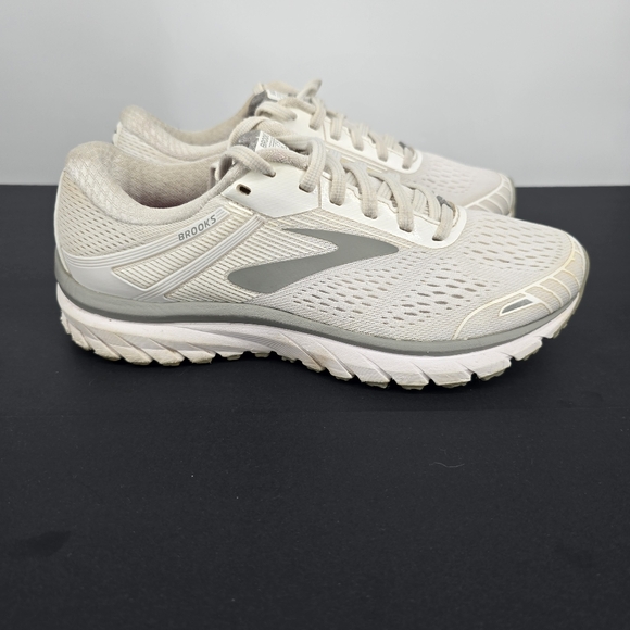 Brooks Shoes Women's 8 Adrenaline GTS 18 Running White Gray - Picture 8 of 8